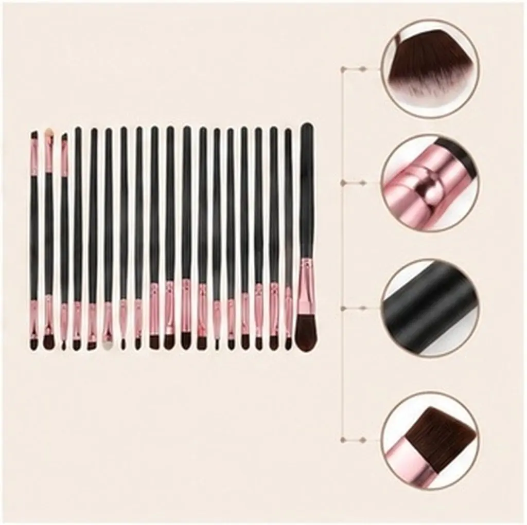 20Pcs Luxury Makeup Brushes Collection Soft Synthetic Bristles Eyebrow Brush Set No Fading No Hair Loss Beauty Tool for Daily