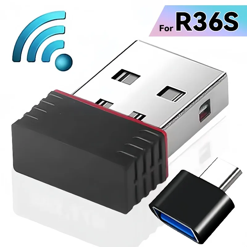 For R36S WiFi Adapter RTL8188 USB Wireless Network Card Type C OTG for R36H Handheld Game Console Accessories Mini WiFi Dongle