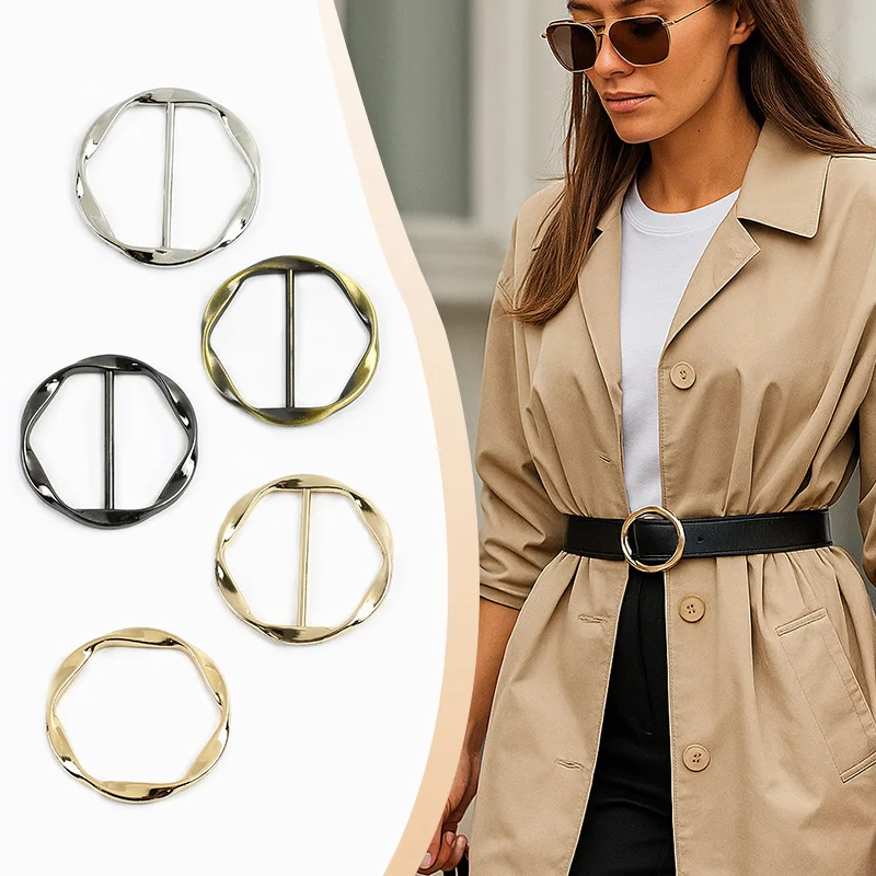 

5/10/20Pc 35/40mm T-shirt Tie Adjust Ring Carabiner Clip Metal Buckle Tri-Glide for Silk Scarf Decoration Slider Button Supplies