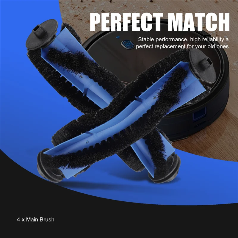 

AA50-Brush Filters Side Brushes Accessories Compatible For Eufy Robovac Replacement Kit 11S, Includes 4 Rolling Brush.
