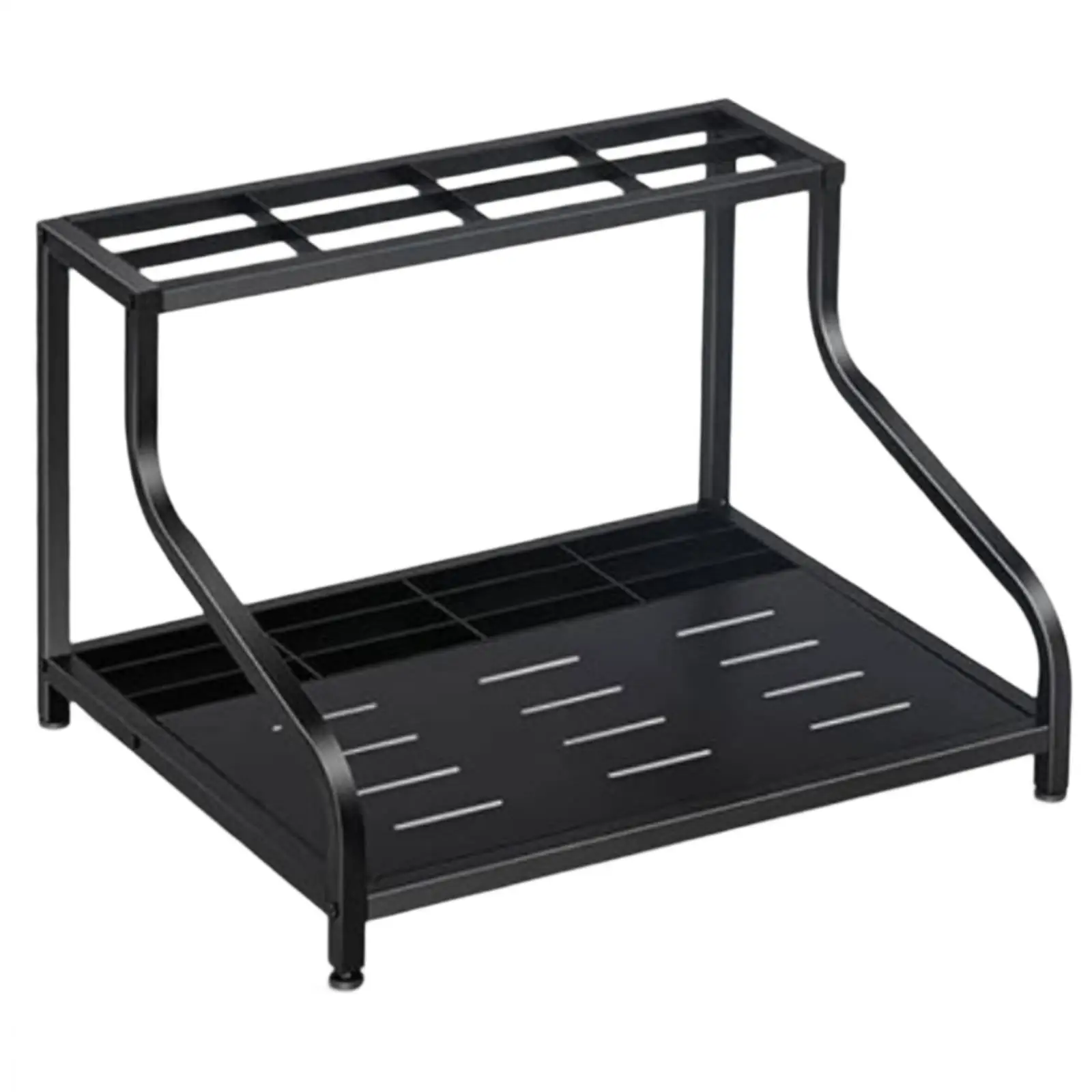 Floor-Standing Ski Rack with Two-Level Design Space-Saving for Garage, Basement