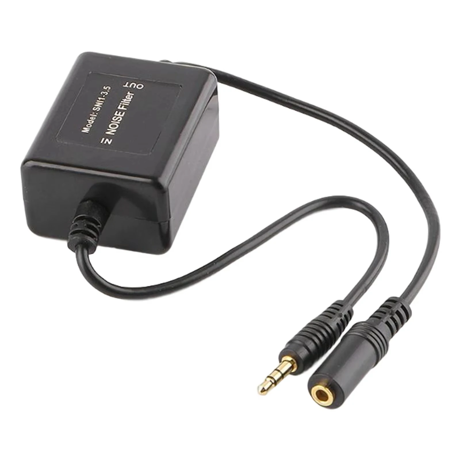 3.5mm Ground Loop Noise Isolator - For Car AUX & Home Stereo Systems