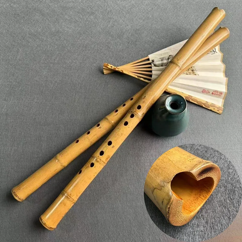 G/F/E Key Xiao Traditional Play Chinese Vertical Bamboo Flute Beginner Professional 8 Hole Xiao Performance Woodwind Instruments