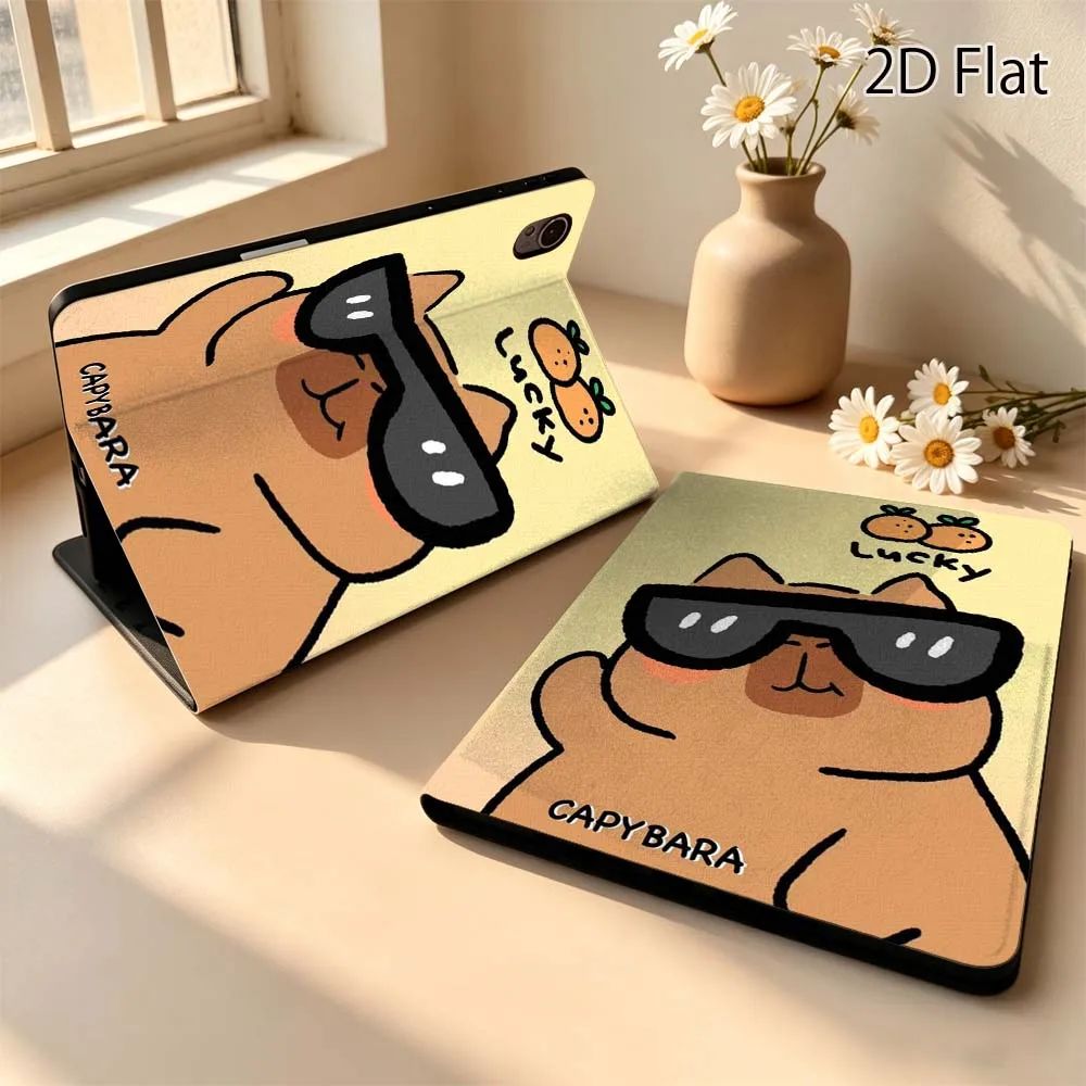 

Cartoon Capybara Pink Flower Soft For Lenovo Xiaoxin Pad Pro Tab P12 P11 11 11.2 11.5 10.6 inch K10 M10 Plus Tablet Case
