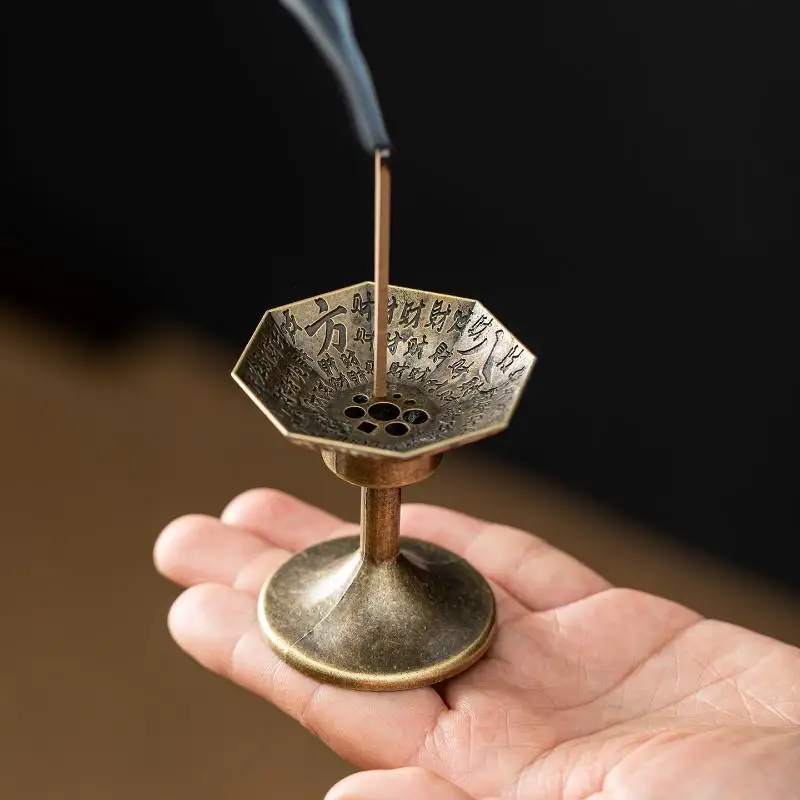 【MA】Split-type Alloy Incense Holder High-footed 9-Holes Sandalwood Incense Burner Stable Aromatherapy Stove Home Decoration