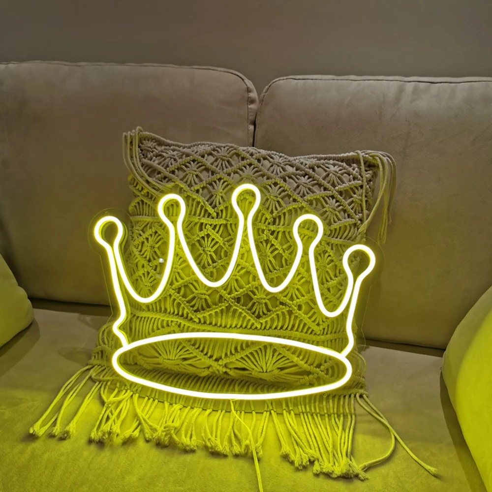 Crown Neon Sign Custom Led Light Flex Led Neon Light Sign Wedding Birthday Party Neon Sign Roon Store Decor Valentine's Day Gift