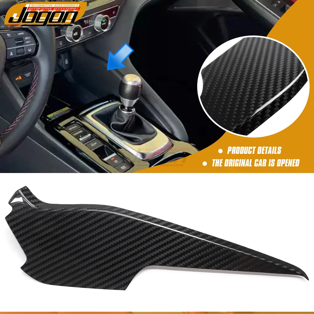 Real Carbon Fiber Center Console Gear Shifter Passenger Side Panel Trim For Acura Integra Type S A-Spec 2022-25 Car Accessories