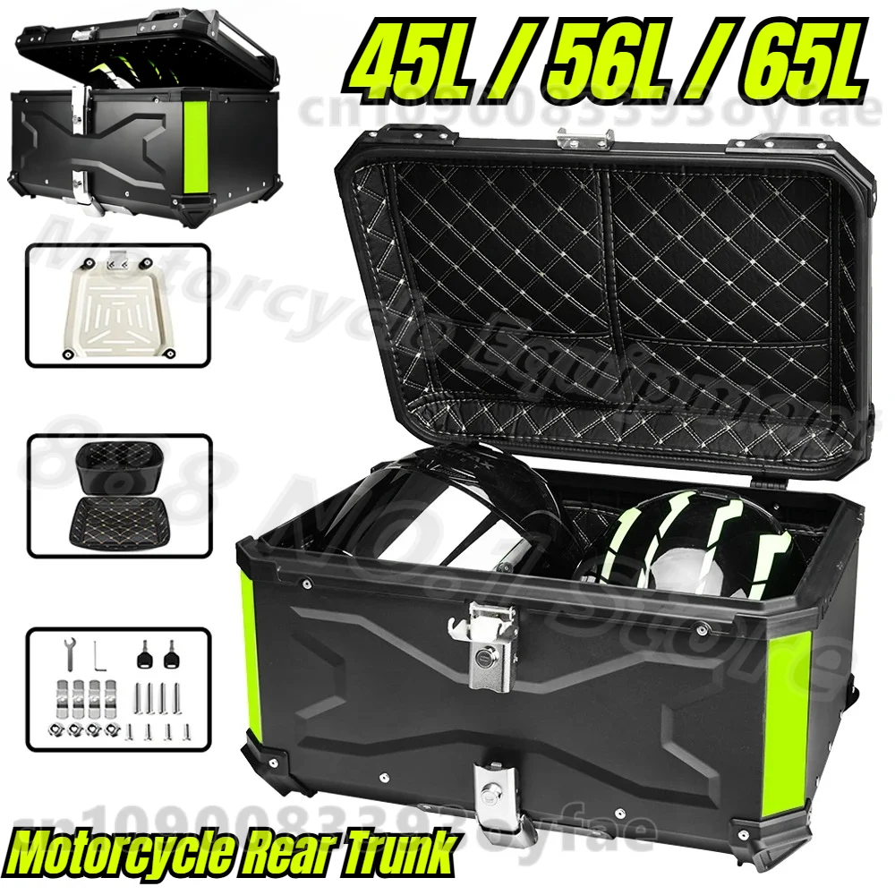 

Мотоциклетный кофр черного цвета, водонепроницаемый, с замком, светоотражающим дизайном, универсальный задний багажник для шлема и багажа
