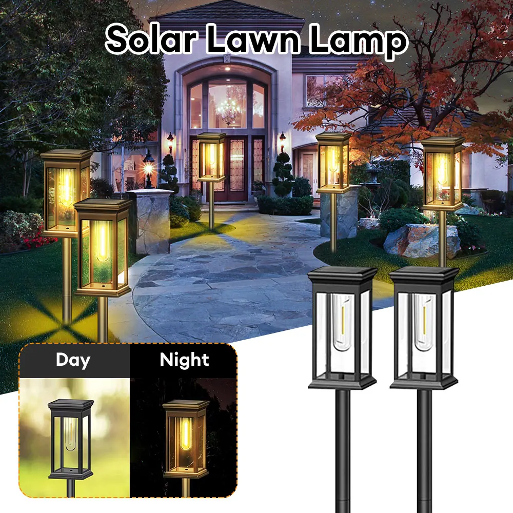 

Solar Lights Outdoor Garden Solar Powered Waterproof Motion Sensor Pathway Light Landscape Path Lighting Yard Backyard Lawn