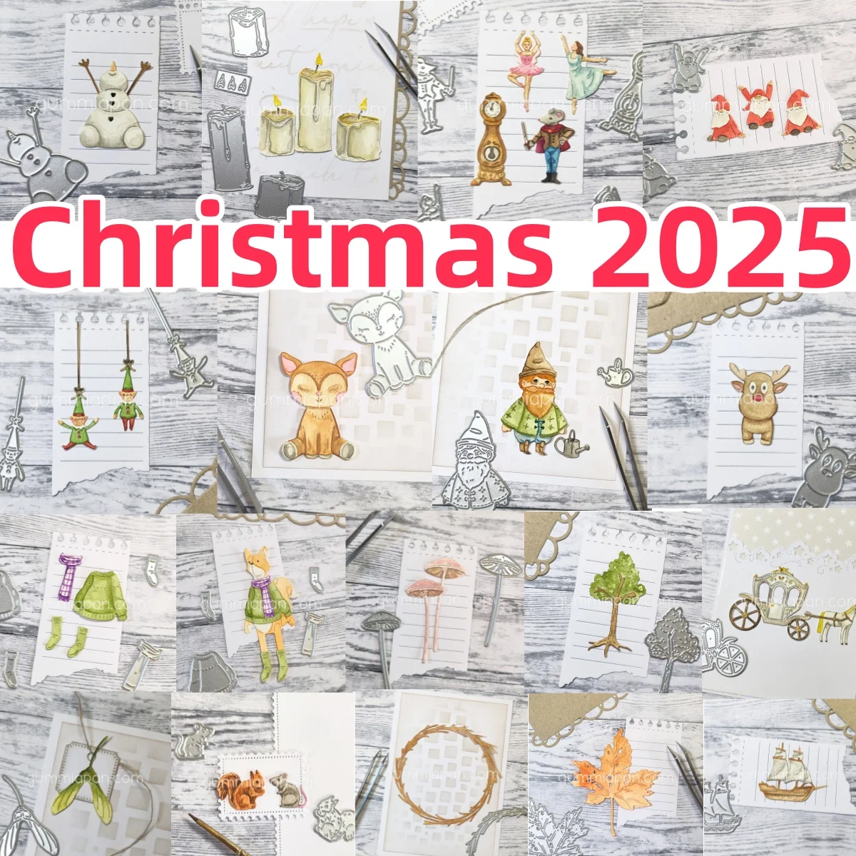 

2025 New Snowman Squirrel Mushrooms Metal Cutting Dies DIY Scrapbook Embossed Card Album Craft Template Supplies Decoration