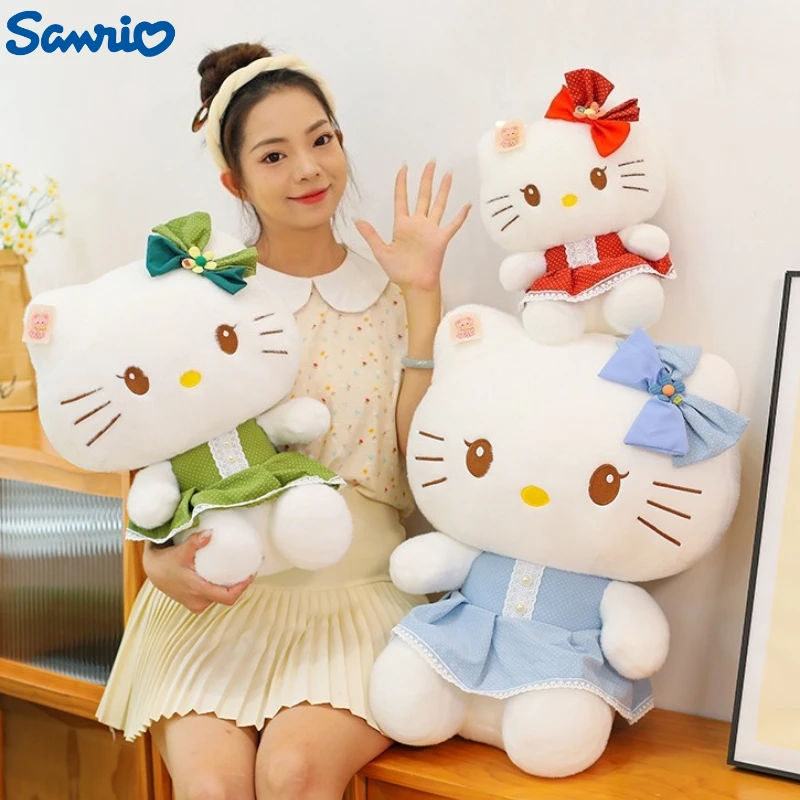 

20-55 см, униформа большого размера, юбка Hello Kitty, плюшевые игрушки Sanrio Kawaii, мультфильм, аниме Peluche, удобная мягкая кукла, подарки для маленьких мальчиков