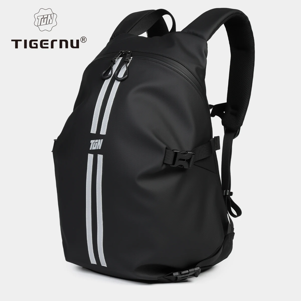 Tigernu 15.6 inch Waterproof Motorcycle Backpack With Reflective Strip Fit For Full Face Helmet For Outdoor Riding