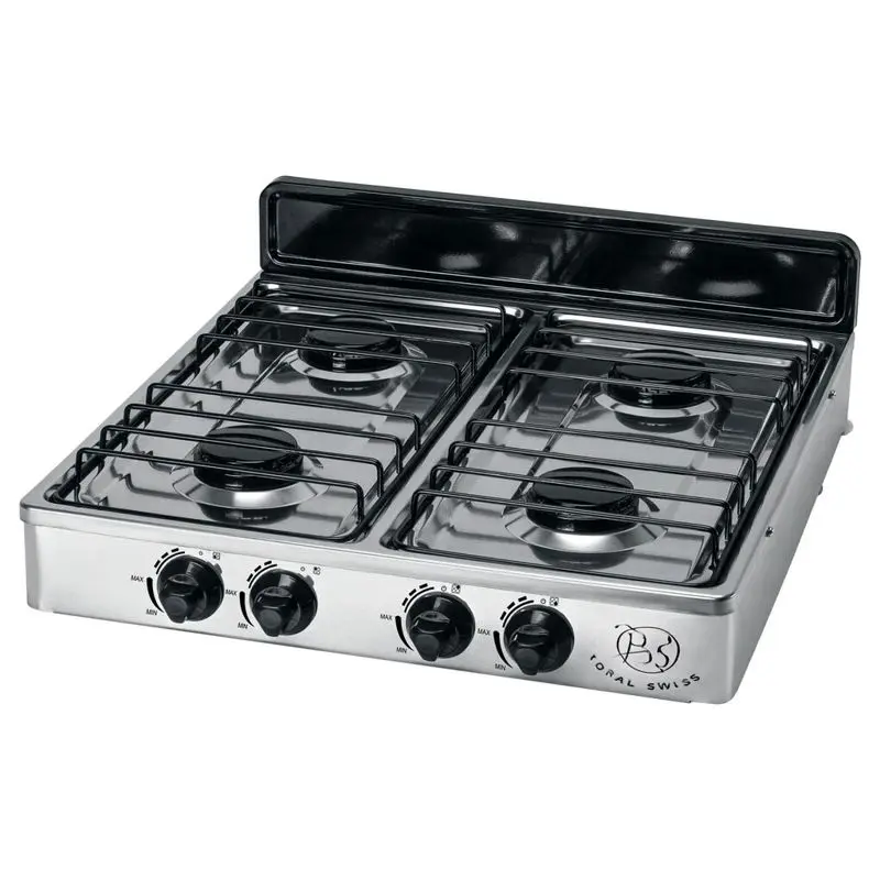 ESTUFAS DE GAS DE 4 QUEMADORES ROYAL SWISS – ESTRUCTURA DE ACERO INOXIDABLE, DISEÑO PREMIUM, ENCENDIDO SEGURO Y ALTA EFICIENCIA