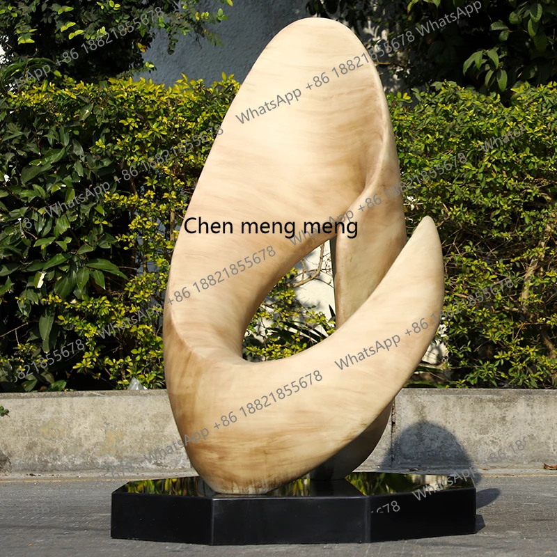 

FRP Large Ornament Outdoor Stainless Steel Soft Decoration Shopping Mall Bar Sales Office Resin Sculpture