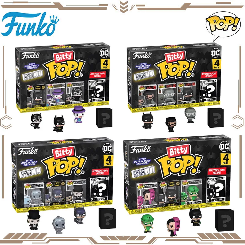 

Фанко Битти ПОП! Оригинальный Бэтмен, 85-летие, женщина-кошка, Виктор, картофель фри, двусторонняя фигурка, игрушки для мальчиков и девочек, подарок