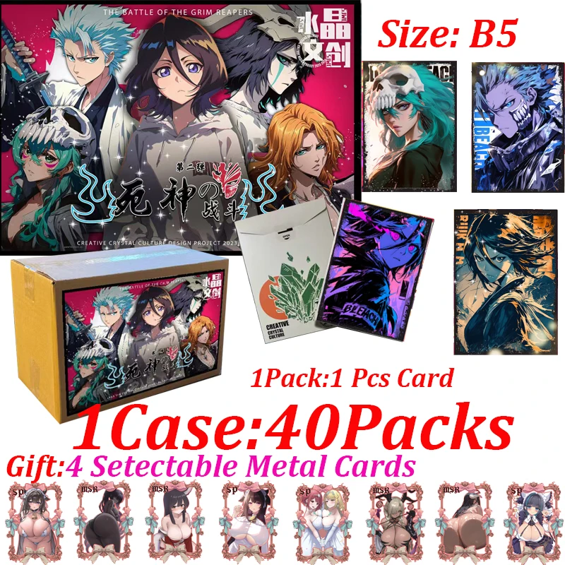 2025 New Crystal Creative The Battle Of Bleach B5 wave 2 Collection Cards Anime Characters Kurosaki Ichigo Kuchiki Rukia Boards