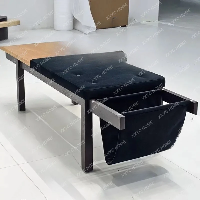 LX Creative Solid Wood Sofa Stool Foyer Porch Shoe Stool Villa Living Room Storage Seat Dining Room Bench