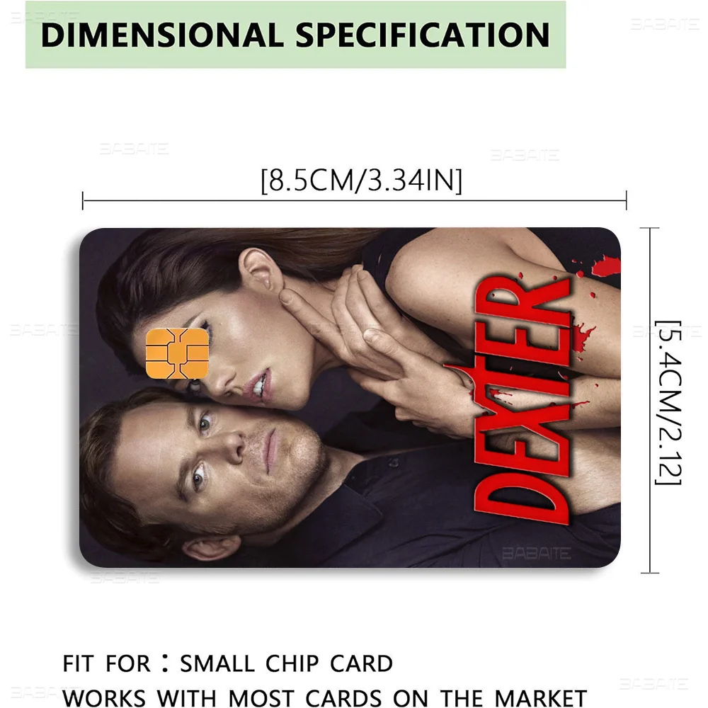 Horror TV Show Dexter Various Anime Bank Credit Cards Bus Pass Stickers Cool Decoration Waterproof Stickers Collection Gifts