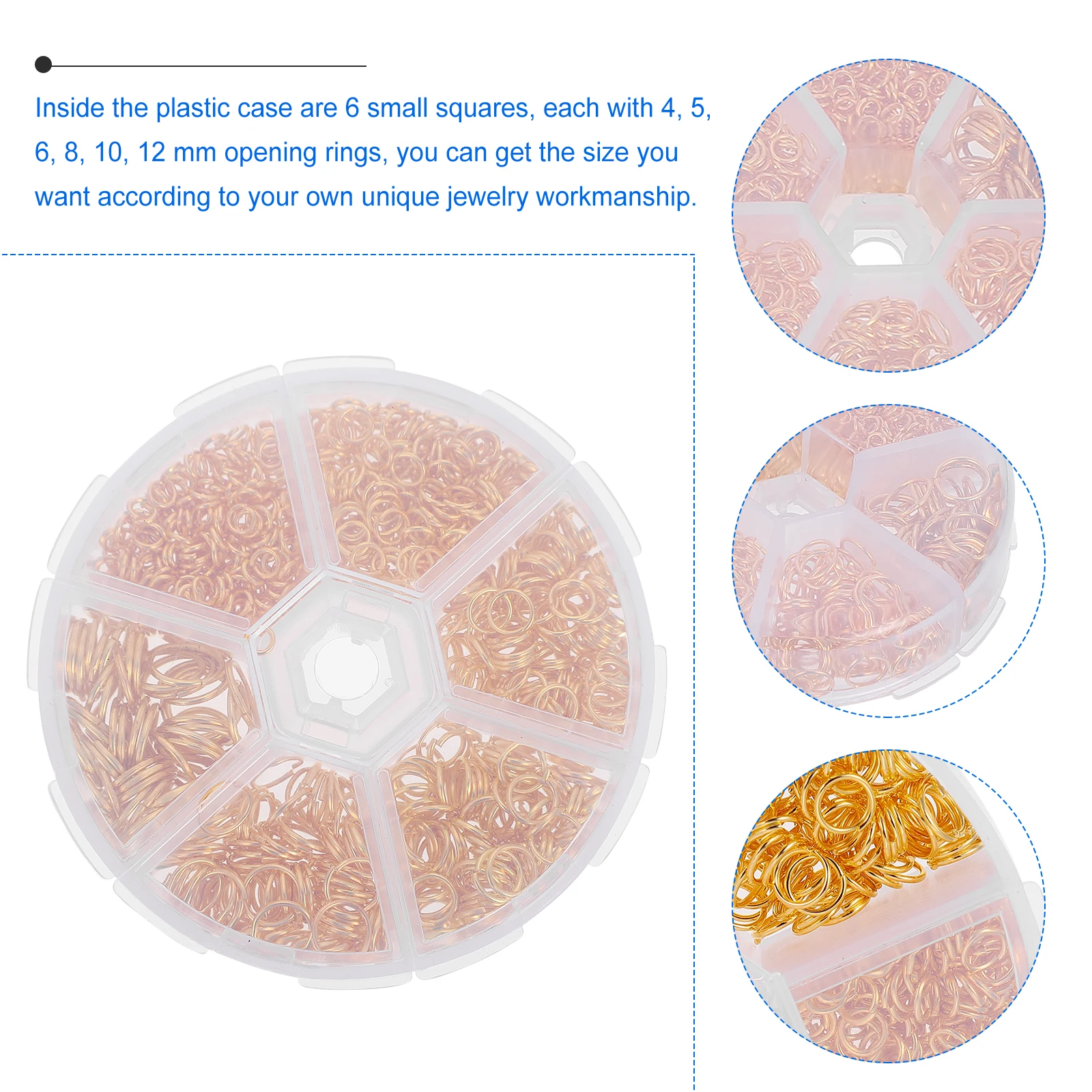 

DIY Making Pendants Craft Alloy Jewelry Accessories Connector Rings Premium Material Durable Use Large Quantity Various Needs