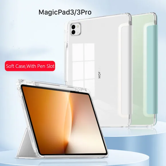 حافظة فتحة قلم شفافة لهاتف Honor MagicPad 3 Pro 13.3 بوصة 2025 Pad 10 9 12.1 GT Pro 12.3 MagicPad 3 2 GT 11.5 X9a V9 X8a X9