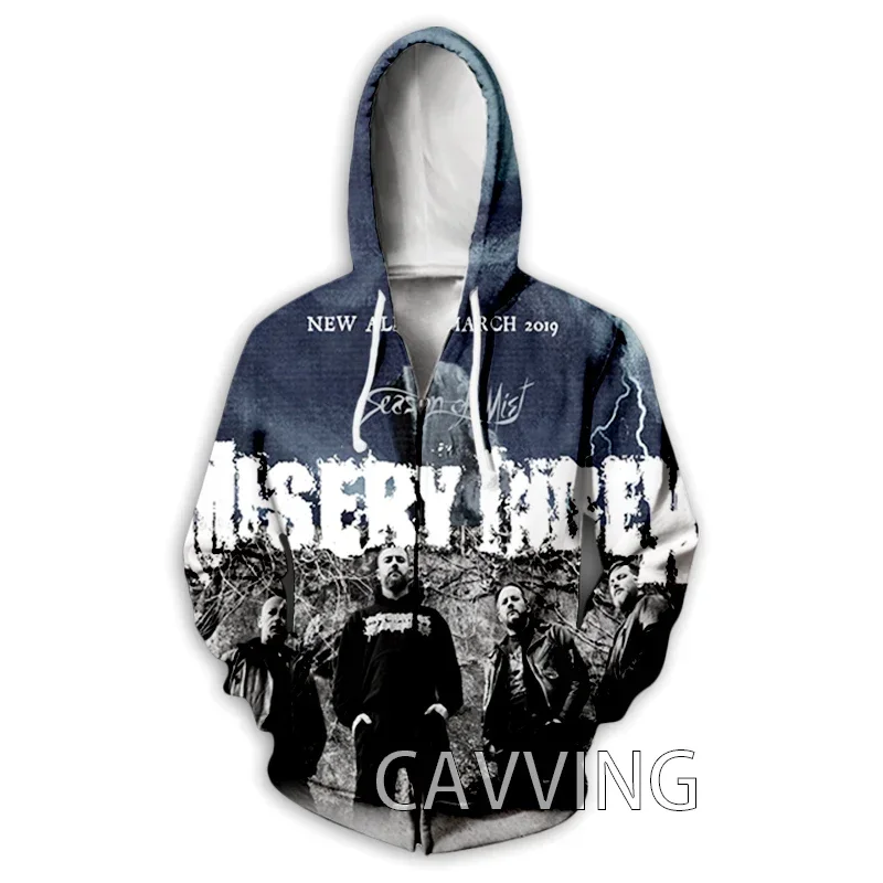 New Fashion 3D Print Misery Index Zipper Hoodies Zip Up Hooded Sweatshirts Harajuku Hoodie Hip Hop Sweatshirts