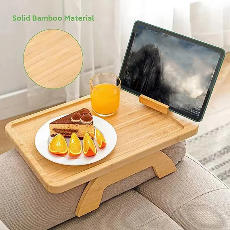 Wooden Lazy Sofa Tray Swivel With Mobile Phone Tablet Stand Dinner Plate Breakfast Inventory High Quality Square Foldable Tray