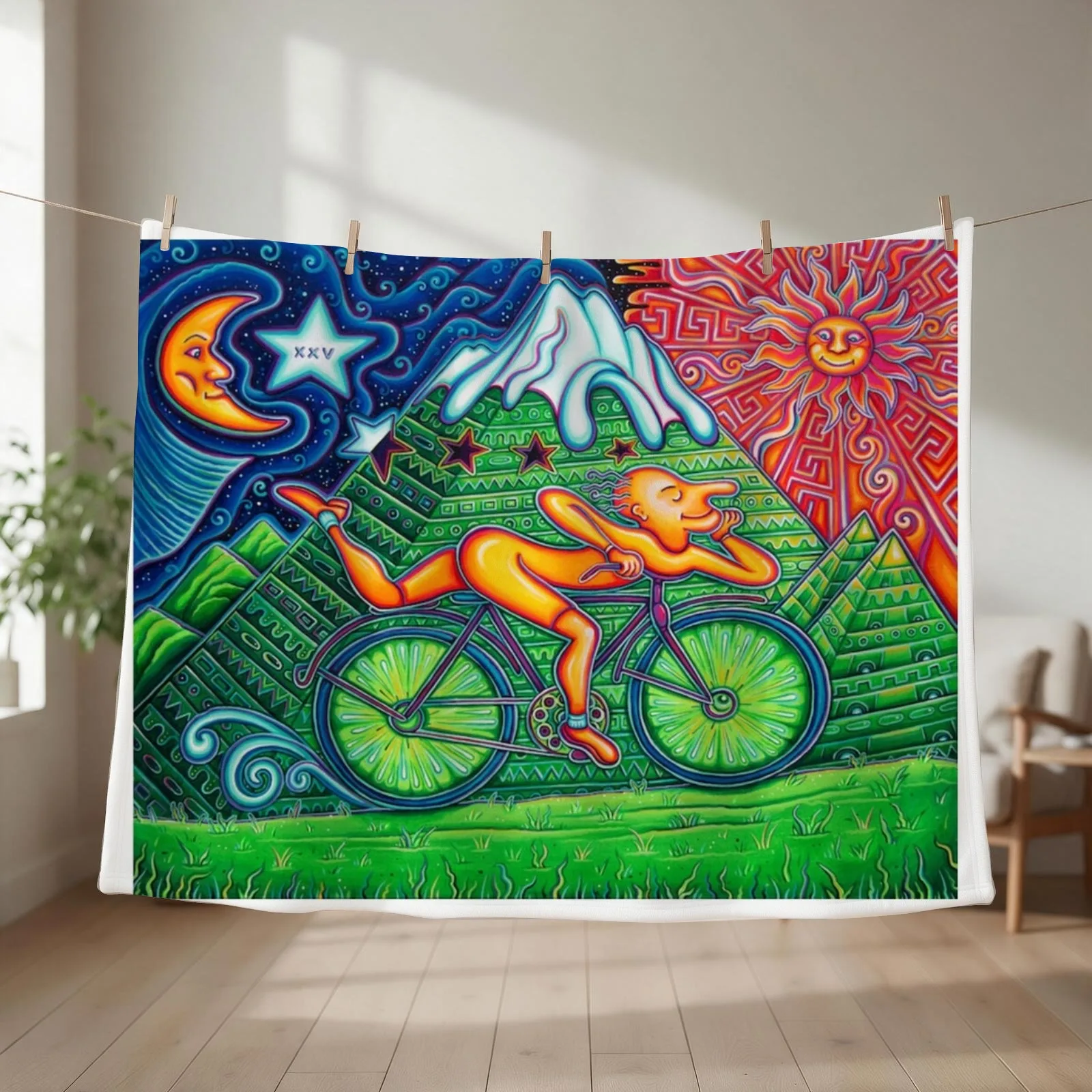 Bicycle Day Throw Blanket Sofa valentine gift ideas cosplay anime Summer Beddings Blankets