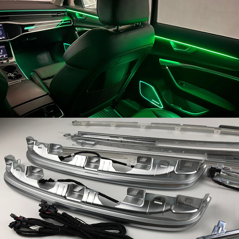 For Audi A6 A7 C8 RS6 RS7 32 Colour LED Speaker Cover ambient light Car Door Audio Decorative Lamp Ambient Light