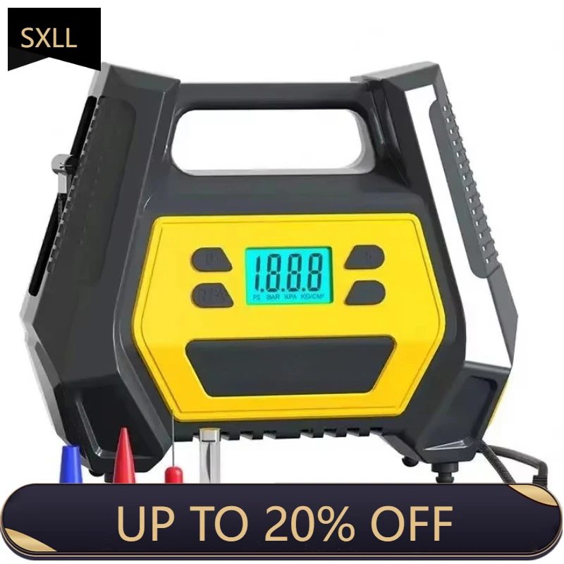 

SXLL 12V AC/DC/Battery Portable Power Automotive Air Compressor and Durable Electric Tire Inflator with Vehicle Power Indicator
