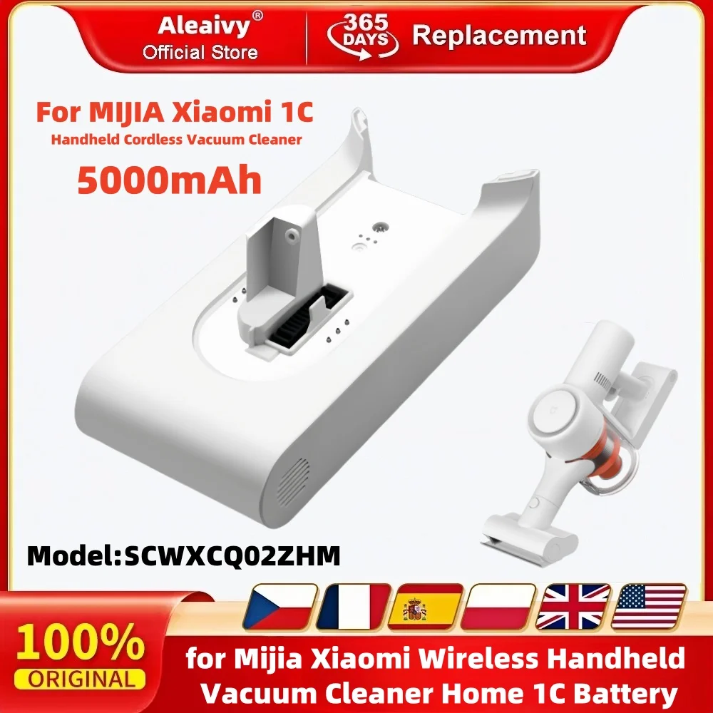 

Оригинальный сменный аккумулятор емкостью 5000 мАч для Xiaomi MiJia 1C, аксессуары для ручного беспроводного пылесоса 1c SCWXCQ02ZHM, модель