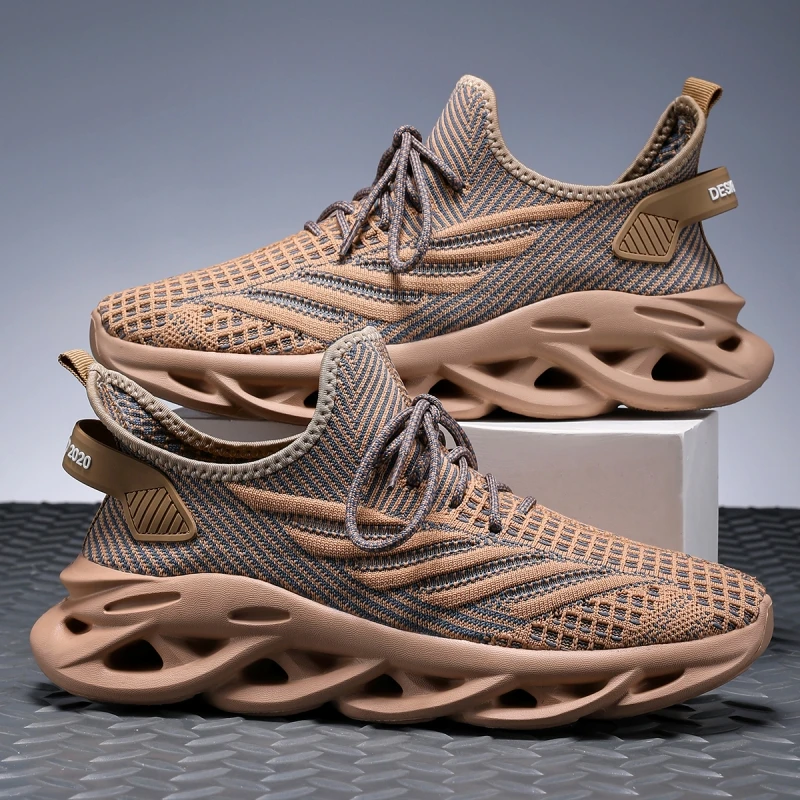 Mannen Hardlopen Wandelen Gebreide Schoenen Mode Casual Mannen Sneakers Ademende Sport Atletische Gym Lichtgewicht Loopschoenen