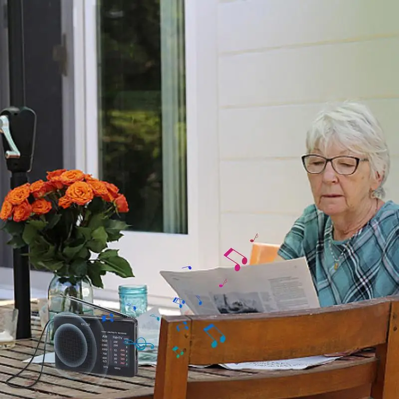 Compact Radio Battery Operated Am/Fm Stereo Radios Enjoy Music Anywhere with Compact Design Ultra-Wide Signals Wrist Strap