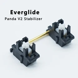 Everglide Panda V2 Black White Gold Plated Plate Mounted Stabilizer for Custom DIY Mechanical Keyboard Plate GMK67 GK61