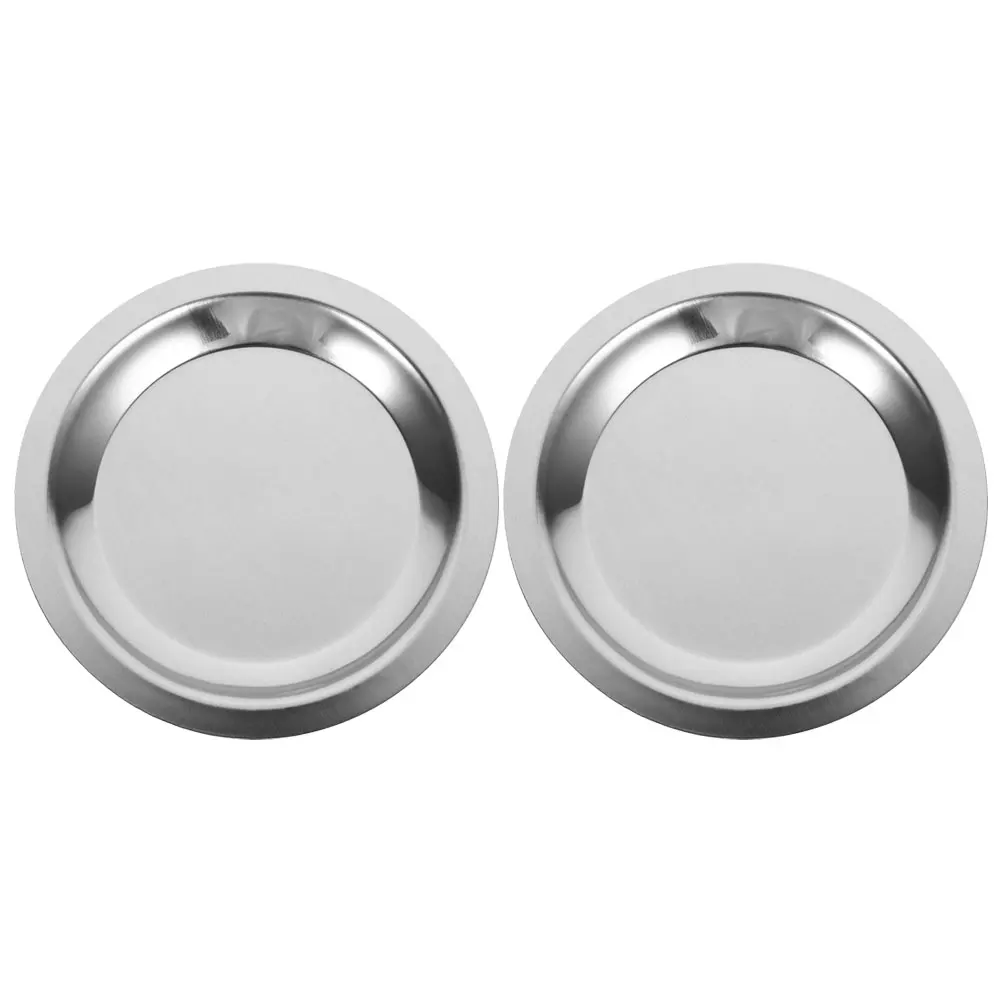 

2pcs Stainless Steel Round Coasters Bottle Pads Heat Insulation Anti Skid Home Use Table Protector Kitchen Bar Accessories