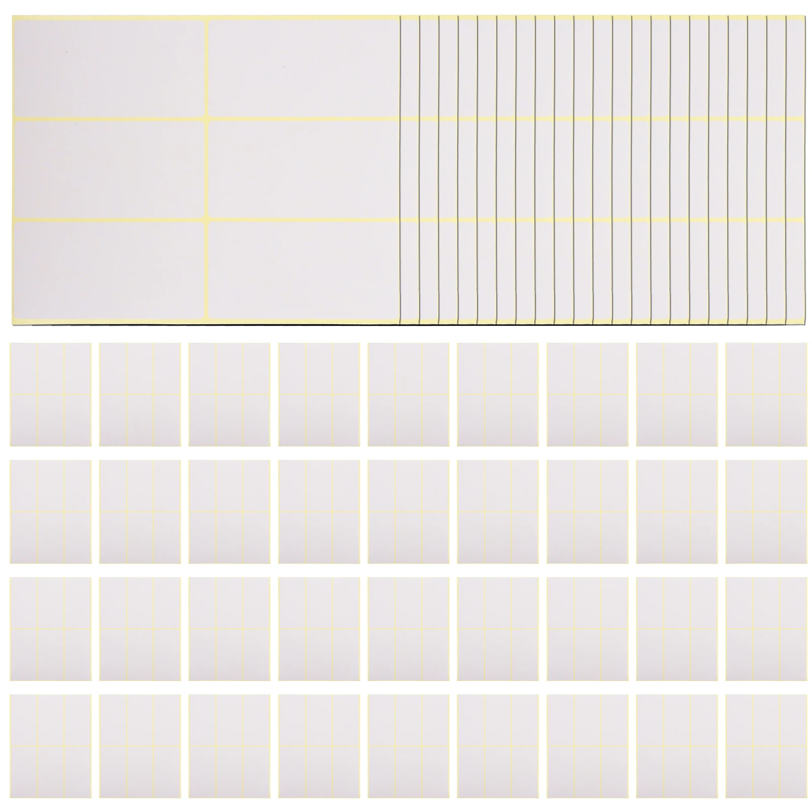 180Pcs Blank Handwritten Labels Large Adhesive Stickers Sticker Paper Sheets Copper Plate Tags for Office School Kitchen Spice