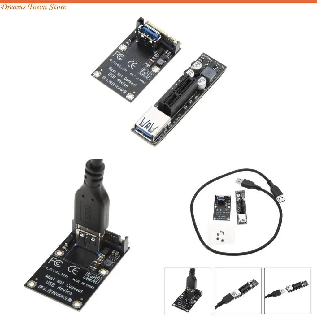 

HX6A Mini PCIE to PCI-E Extension Port Adapter PCIE Connector Extender Easy to Use