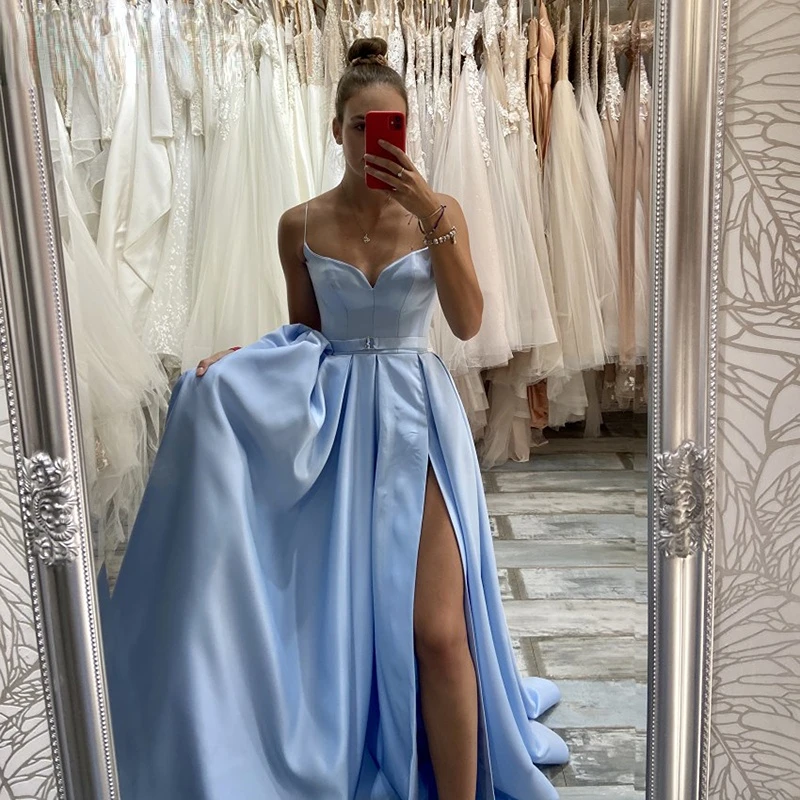 

Prom Dresses Formal Evening Party Gowns Vestido De Festa Robe De Soiree Side Slit