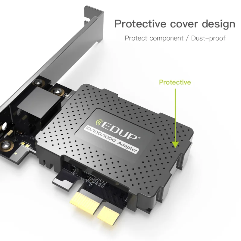 EDUP 9602GS 10M/100M/1000Mbps ネットワークカードギガビットイーサネット PCI Express RJ45 LAN アダプタ PCIe コンバータデスクトップ PC 用