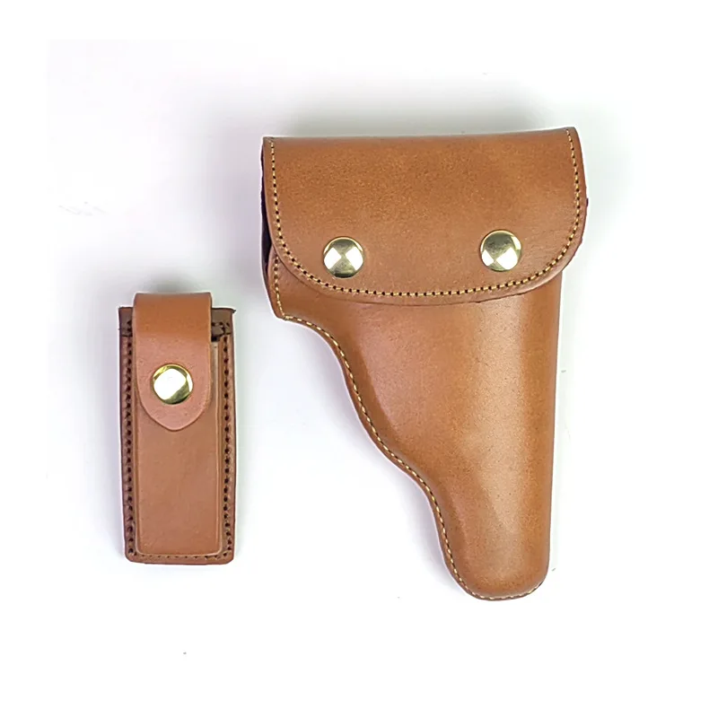 64-style yellow cowhide waist pistol holster, general-purpose film and television prop 77-style gun holster bullet holster co
