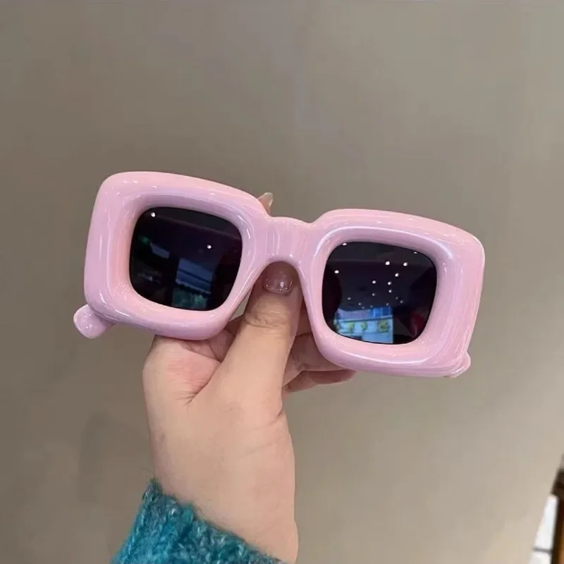 Oversized Frame Square Sunglasses Women Fashion Funny Holiday Party Personality Glasses Outdoor Street Photo Eyewear