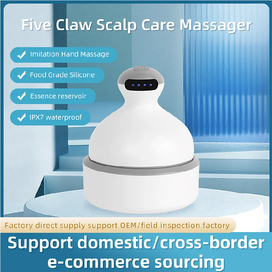 Scalp Massage Devices for Hair Growth Five Claw Handheld Body Massager with Oil Scalp Care Head Massager