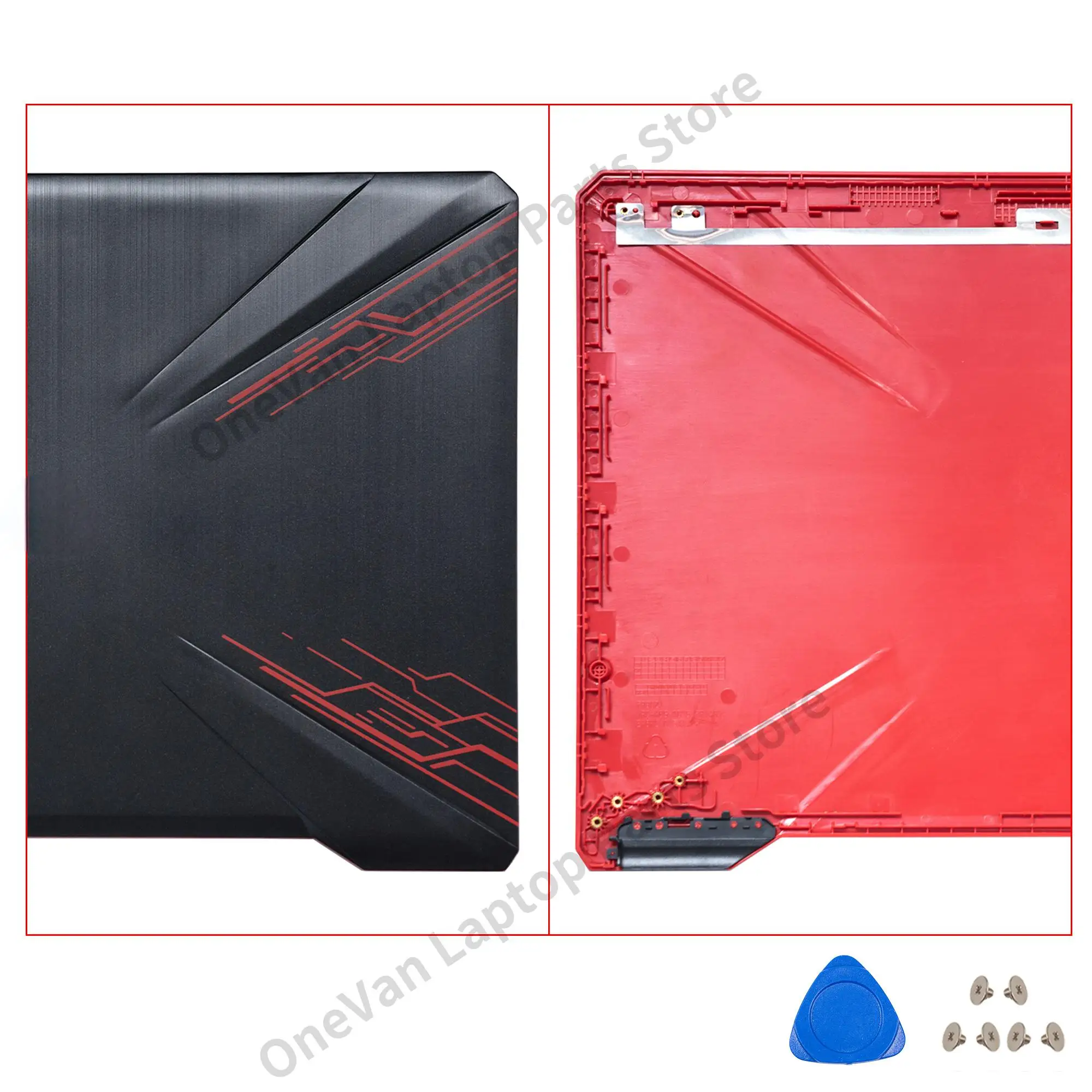 حافظة جديدة لـ FX504 FX504G FX504GD FX504GM FX80 FX80G FX80GD FZ80 غطاء الكمبيوتر المحمول LCD الغطاء الخلفي أجزاء مفصلات الحافة الأمامية