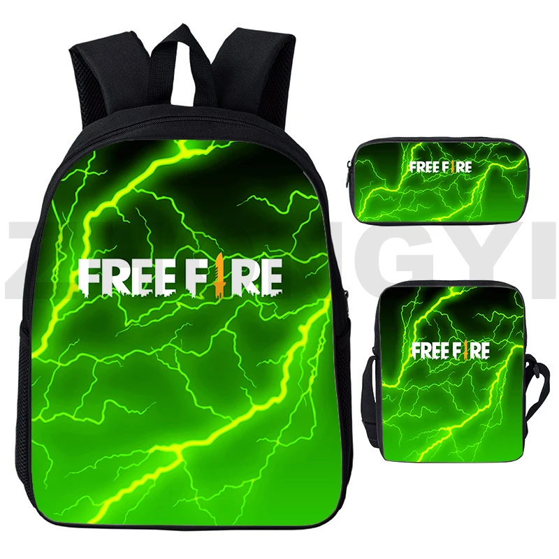 Fashion Travel Bag Free Fire Garena Schoolbags 3Pcs/Set Sac A Dos Japan Anime 3D Backpack Men Free Fire Rucksack Pencil Case