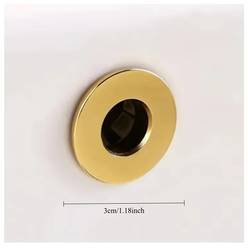2A brass basin-style overflow cover，Retro quick-install bathtub and sink overflow ring，Suitable for home and hotel bathtub drain