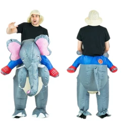 Adult Elephant Inflatable Costume Anime Suits Mascot Halloween Party Cosplay Costumes for Man Woman Boys Girls