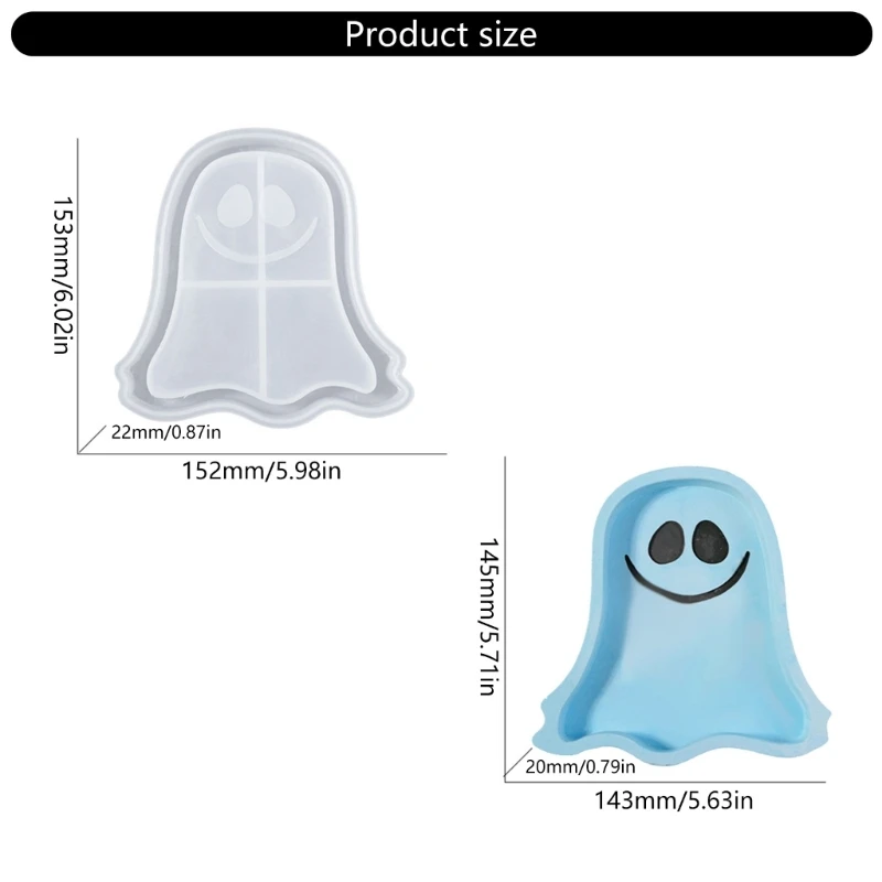 Silicone Dish Mould Resin Plate Molds Tray Moulds Halloween Series Crafting Moulds Silicone Texture for Making Plate