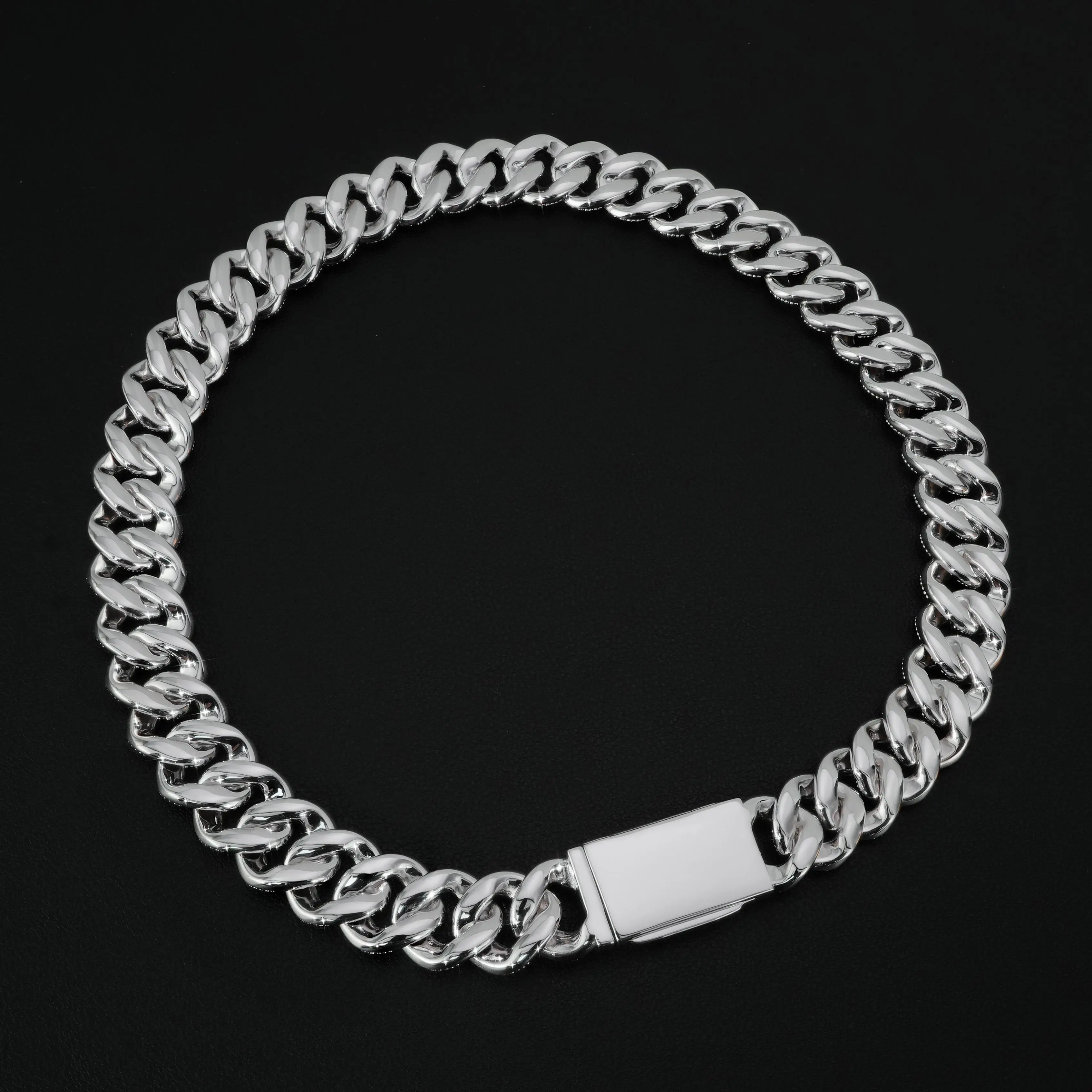 14mm 16mm .12mm 18MM 20mm Miami Moissanite Cuban Link Chain Stock 925 Sterling Silver Hiphop Jewelry Moissanite Cuban Chain.