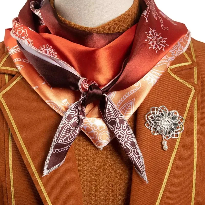 

x,3;f\6;h/NewEvil Ashley Graham Cosplay Costume Women Dress Coat Silk Scarf Brooch Outfits Halloween Carnival Party Su6;j'3\y,8/