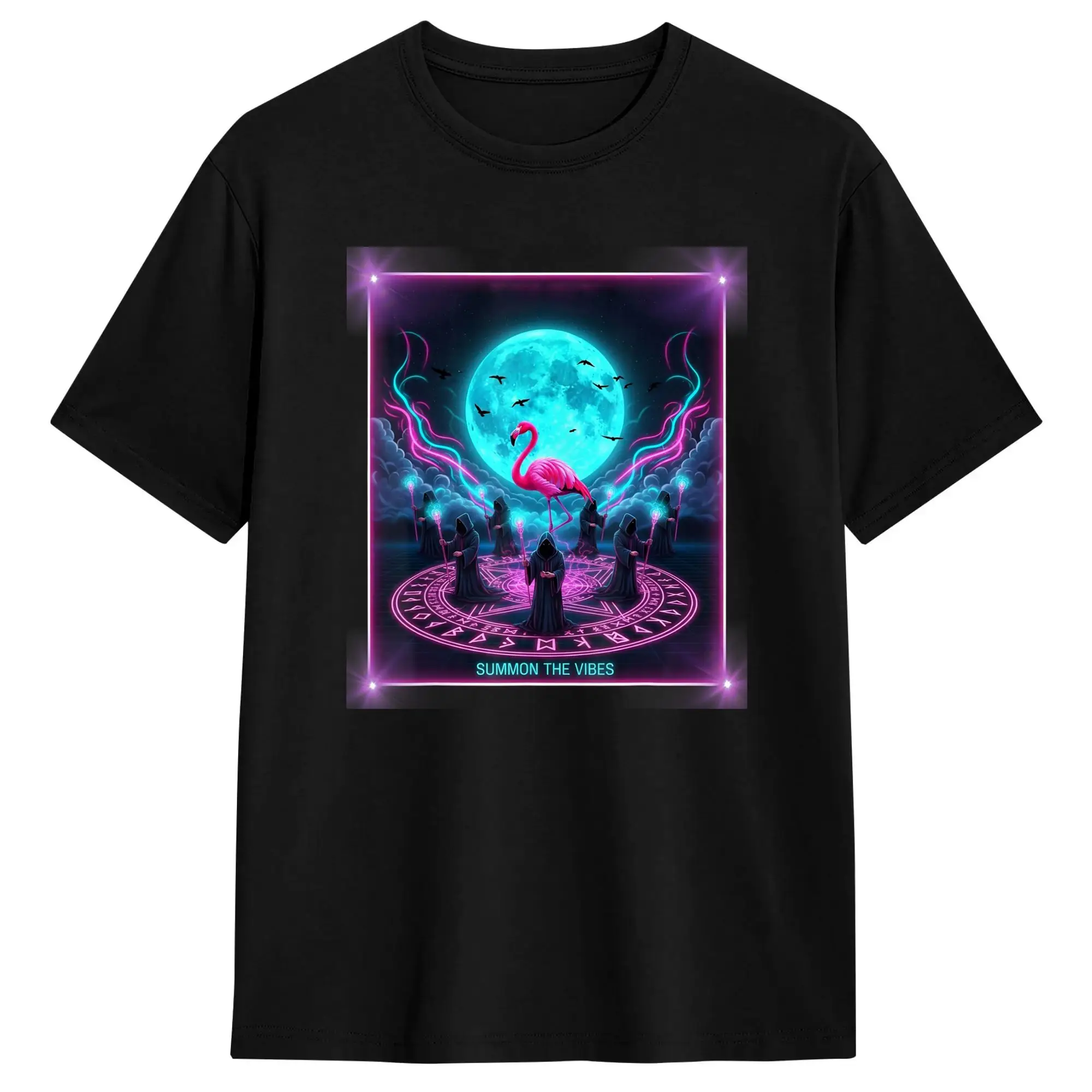 Vintage S-Sleeps Flamingo T-Shirt for Men Crewneck Cotton T Shirt T-Toke Vessel Logo Band Short Sleeve Tee Shirt Classic Clothes