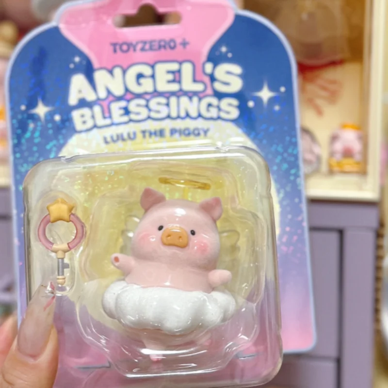 

Lulu The Piggy Angel's Blessings аниме кукла милая фигурка Lulu Kawaii Piggy подвесная коллекция карт модель статуя игрушки подарки